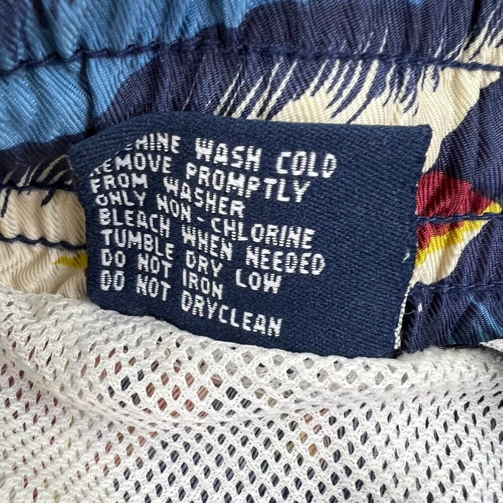 Polo Sport Ralph Lauren Swim Trunks Mens Size L Blue Allover Wave + Surfer Print - Picture 7 of 12